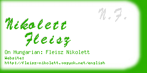 nikolett fleisz business card